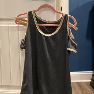 Elegant Black and Gold Women's Top